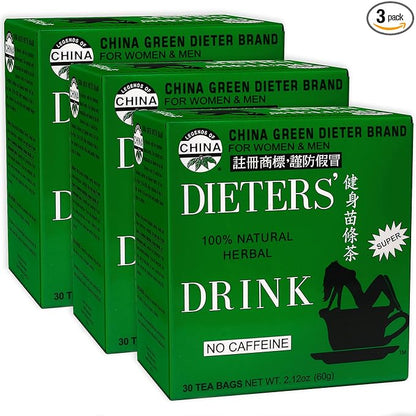 Uncle Lee's Tea Detox Tea with Senna Laxative, Constipation Relief for Adults, Supports A Healthy Weight, Caffeine-Free Herbal Tea Bags, 30 Count (Pack of 3)