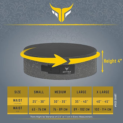 Mytra Fusion Weight Lifting Belt for Men and 10MM Thick 4" wide 100% Genuine
