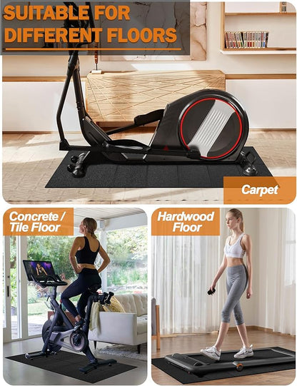 Exercise Equipment Mat 24"x68"/ 30"x60"/ 36"x78"/ 36"x96" Treadmill