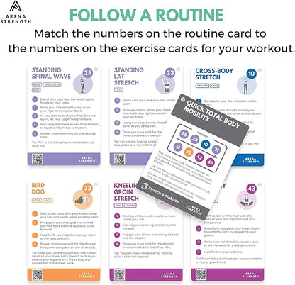Arena Strength Workout Cards - Instructional Fitness Deck