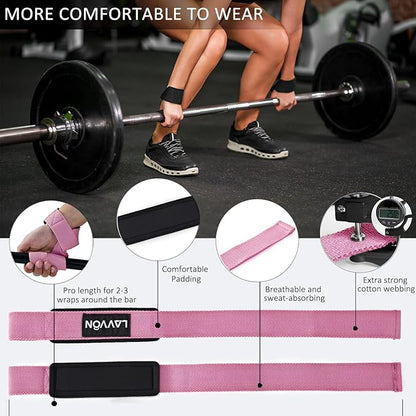 Barbell Pad Set for Hip Thrust 10Pcs- Squat Pad for Barbell Lunges & Bar Padding - Bench Press Standard Weight Bar Pad - with Ankle Straps, Wrist Straps for Weightlifting, 3 Lifting Strap