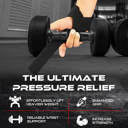 BEAST RAGE Lifting Straps for Weightlifting, Weight Lifting Straps Gym Power Workouts Lifting Wrist Straps Padded Cotton Men Women Support Lifters Deadlift Straps Hard Pull Exercise Straps