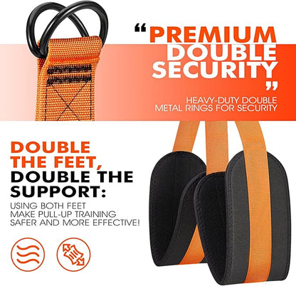 Pull Up Assistance Bands, Heavy Duty Resistance Band for Pull Up Bar, Adjustable Weight/Size with Fabric Feet/Knee Rest, Bands for Pull Up Assist for Strength Training, Pull Up Assist Band