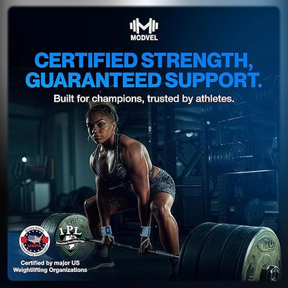 Modvel Adjustable Wrist Wraps for Gym & Lifting – Thick, Breathable Support Straps for Wrist Stability, Comfort & Grip – Ideal for Weight Training, CrossFit & Gym Workouts – R Royal Blue 2-Pack