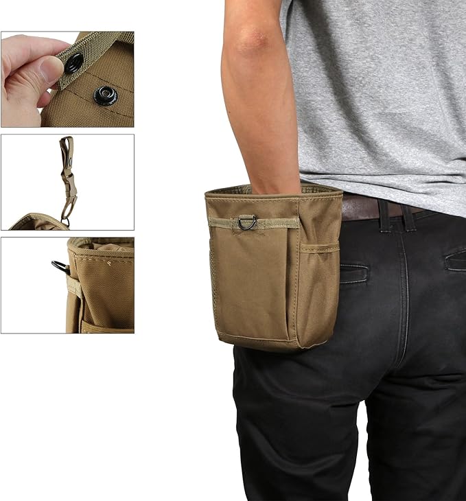 Drawstring Highend Rock Climbing Chalk Bag with a Carabiner Different Pockets for Climbing Bouldering, Gymnastics, Gym Pouch, Cross Fit and Lifting