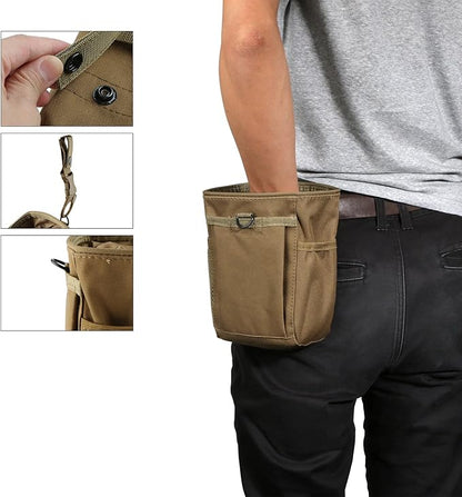 Drawstring Highend Rock Climbing Chalk Bag with a Carabiner Different Pockets for Climbing Bouldering, Gymnastics, Gym Pouch, Cross Fit and Lifting