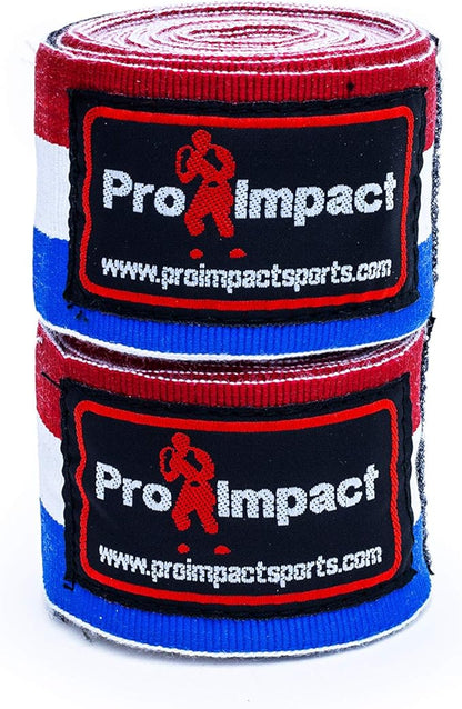 Pro Impact Mexican Style Hand Wraps for Men & Women – 180" Stretchable Boxing Wraps for MMA, Muay Thai, Kickboxing & Gym Training – Wrist & Knuckle Protection for Maximum Performance & Support
