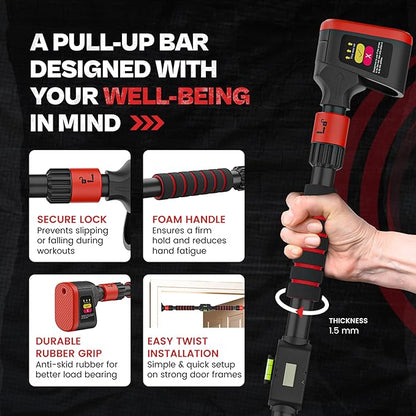 Pull Up Bar for Doorway - Adjustable Doorway 30-40 Inches 330 lbs,