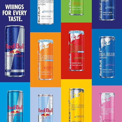 Red Bull Sugar Free Energy Drink with 114mg Caffeine plus Taurine & B Vitamins, 12 Fl Oz, 6 Packs of 4 Cans (Pack of 24)