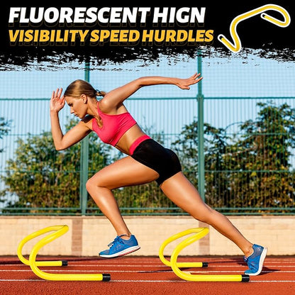 Wettarn 18 Pcs 6" Speed Training Hurdles Agility