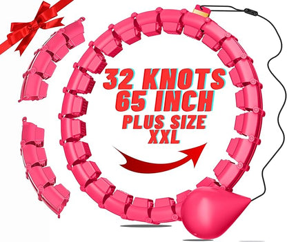 65inch 32 Knots Plus Size Quiet Weighted Hula 2 in 1 Waist