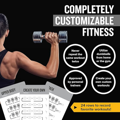 NewMe Fitness Dumbbell Workout Cards, Instructional Fitness Deck for Women & Men, Beginner Fitness Guide to Training Exercises at Home or Gym (Dumbbell, Vol 2)