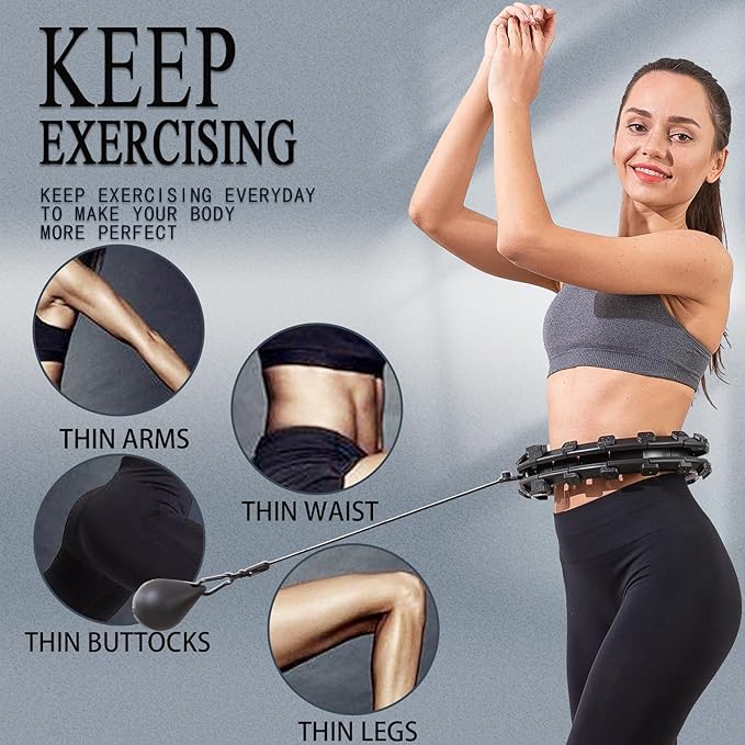 Dumoyi Smart Weighted Hoop for Adults Weight Loss