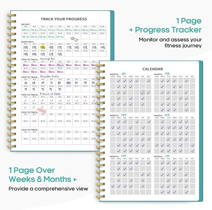 Fitness Workout Journal for Women & Men A5(5.5" x 8.2") Workout