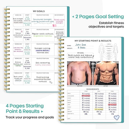 Fitness Workout Journal for Women & Men A5(5.5" x 8.2") Workout