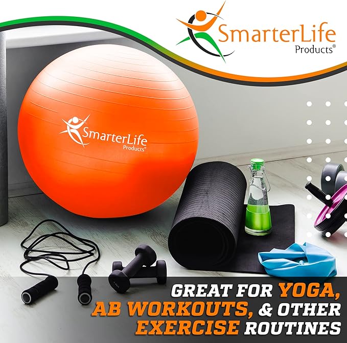 SmarterLife Workout Exercise Ball for Fitness