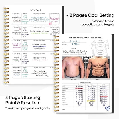 Fitness Workout Journal for Women & Men A5(5.5" x 8.2") Workout