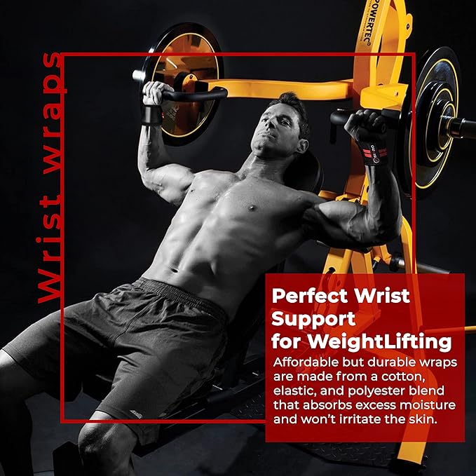 Wrist Wraps for Weightlifting 18" Wrist Straps for Weightlifting Weight Lifting Wrist Wraps for Men & Women, Muñequeras para Gym Wrist Support for Working Out, Gym Wrist Wraps for Powerlifting
