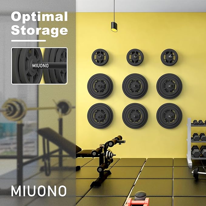 Weight Plate Rack, Wall Mount Weight Plate Holder for 1" Plates, 5 Pack Weight Storage Racks Home Gym Organizer