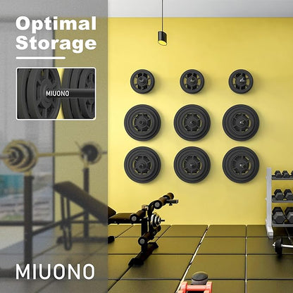 Weight Plate Rack, Wall Mount Weight Plate Holder for 1" Plates, 5 Pack Weight Storage Racks Home Gym Organizer