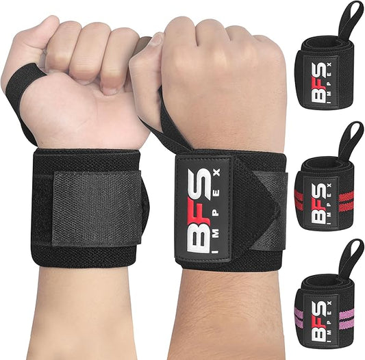 Wrist Wraps for Weightlifting,18” Premium Quality Wrist Straps for Weightlifting,Weight Lifting Wrist Wraps with Thumb Loop for Curls Dips,Powerlifting Weight Training Men Women