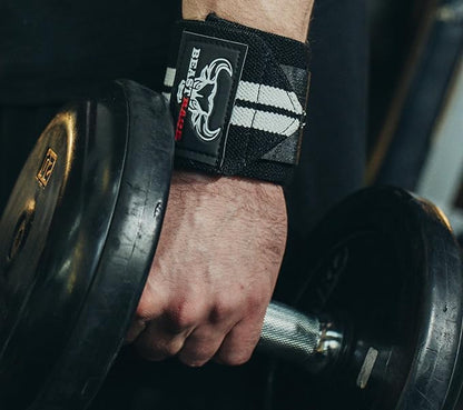 BEAST RAGE Wrist Wraps for Weightlifting - Adjustable Lifting Straps With Thumb Loop for Enhanced Gym Support, Powerlifting, Bodybuilding and Workout