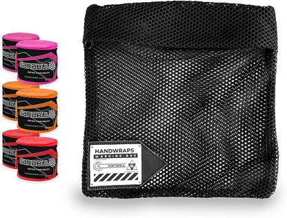 Sanabul Handwrap Laundry Bag Mesh Boxing Glove Hand Wrap Wash Bag with Zipper - Black, Standard