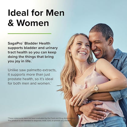 Terry Naturally SagaPro Bladder Health - 60 Capsules, Pack of 2 - Supports Bladder Strength & Function for Men & Women - Non-GMO, Vegan, Gluten Free - 120 Total Servings