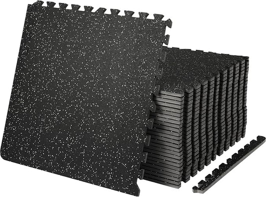 VEVOR 0.56Inch Thick Gym Floor Mats 25/12/6 Tiles