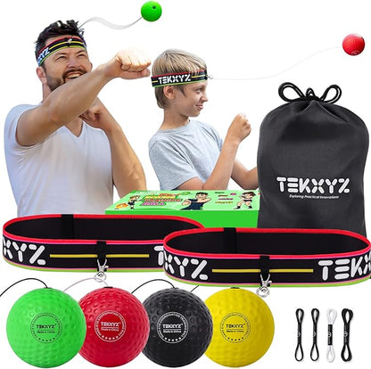 TEKXYZ Boxing Ball Family Pack 2 Adjustable 2 Novice 1 Veteran 1 Boxer