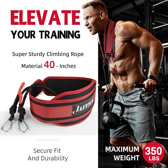 Jaffick Dip Belt with Steel Chain for Weightlifting