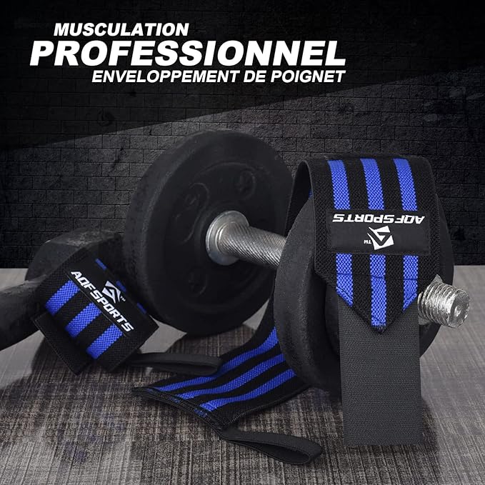 Wrist Wraps for Weightlifting - USPA & IPL Approved 18" Gym Wrist Support with Thumb Loop - Heavy Duty Lifting Wrist Straps for Fitness, Workout, Powerlifting, & Bodybuilding (Pair)
