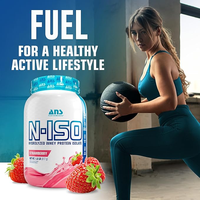 100% Pure Hydrolyzed Whey Isolate Protein + BCAAs - 25g of Protein - Peanut Free, Gluten Free, Zero Lactose (Strawberry, 1.8 lb)
