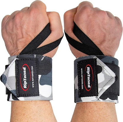 Rip Toned 18” Wrist Wraps - Wrist Straps for Weightlifting - Lift Better, Protect Wrist Pain - Adjustable, Durable, Machine Washable - Wrist Wraps for Weightlifting - USPA Endorsed for Men & Women
