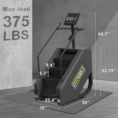 Stair Stepper Machine, Continuous climbing Stair Machine, Commercial Grade Stair Stepping Machine for Cardio and Lower Body Workouts, Max Load 375LBS