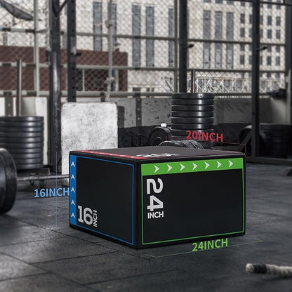BalanceFrom Plyo Jumping Exercise Box, Home Gym Workout Trainer, Multiple Options