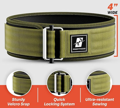 Weightlifting Belt for Men & Women - 4''