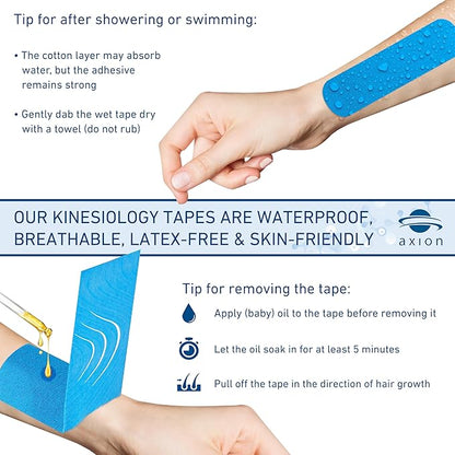 Kinesiology Tapes PRECUT Black Beige | 50 Pre-Cut Sport Tape Strips 10x2 in | Waterproof • Skin-Friendly • Elastic | Kinesiology Tapes Ideal for Sports