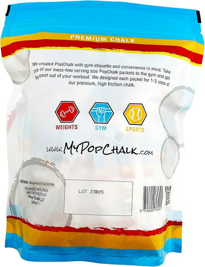 PopChalk - Take it Anywhere. Mess Free Gym Chalk for Weightlifting, Cheer, Gymnastics, Sports, Tennis, Dance, ect. Improve Gym Performance with Better Long-Lasting Grip. Sweat Resistant Strong Hands.