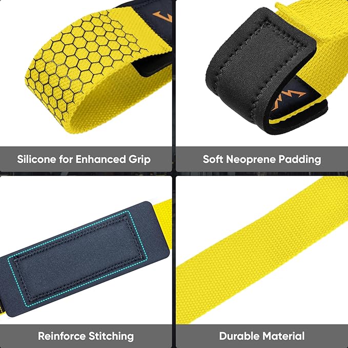 APEXUP Weight Lifting Straps for Weightlifting, Lifting Wrist Straps Gym, Deadlift Straps, Anti Slip Silicone and Neoprene Padded Weightlifting Straps Men Women Powerlifting, Strength Training