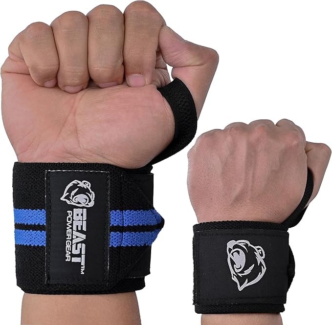 Wrist Wraps for Weightlifting 18” Premium Quality Wrist Support for Bodybuilding Heavy Duty Thumb Loop Powerlifting, Strength Training for Men and Women