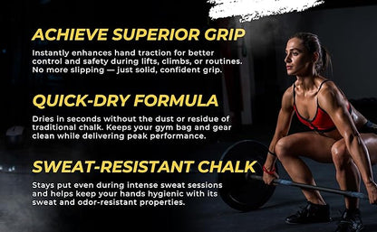 | GRIPPA | Liquid Chalk | Mess Free Gym Chalk for Weightlifting | Gymnastics | Rock Climbing | Dancing | Sweat Resistant | The Ultimate Grip Enhancer |