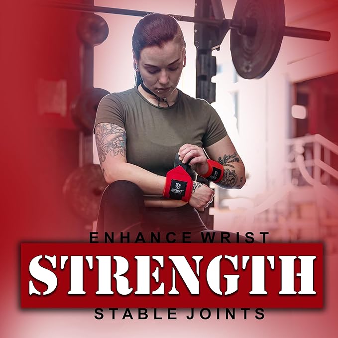 Wrist Wraps for Weightlifting 18” Premium Quality Wrist Support for Bodybuilding Heavy Duty Thumb Loop Powerlifting, Strength Training for Men and Women
