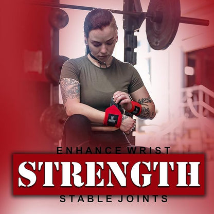 Wrist Wraps for Weightlifting 18” Premium Quality Wrist Support for Bodybuilding Heavy Duty Thumb Loop Powerlifting, Strength Training for Men and Women