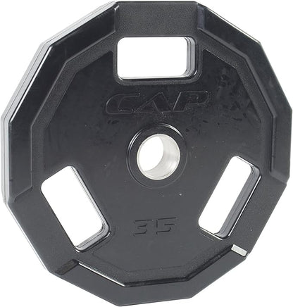 CAP Barbell 12-Sided Rubber Olympic Grip Weight Plates