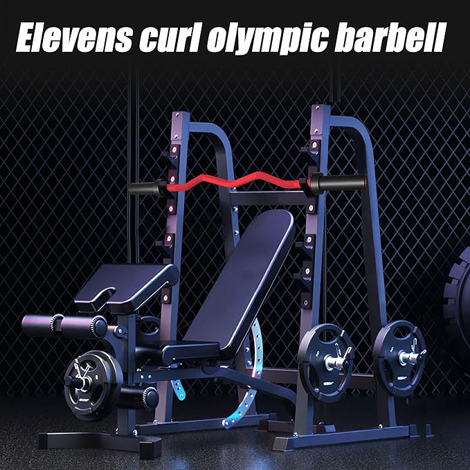 Elevens Olympic Barbell Training Curl Weight Bar 300LBS/330LBS/700LBS /1000LBS/1500LBS Capacity,Chrome