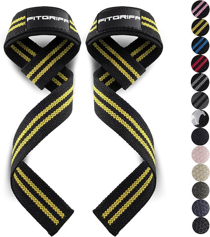 Fitgriff® Lifting Wrist Straps for Weightlifting, Gym, Deadlift, Workout (Made of Premium Cotton & Padded) - Men & Women