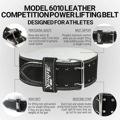 Schiek Sports Leather 6010 Competition Power Lifting Belt 9 mm