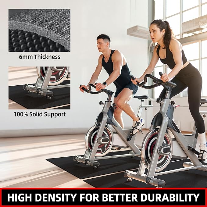 Exercise Equipment Mat 72''x36'' 6mm Thick