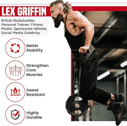 RDX Dip Belt for Weight Lifting 36 Inch 6” Padded